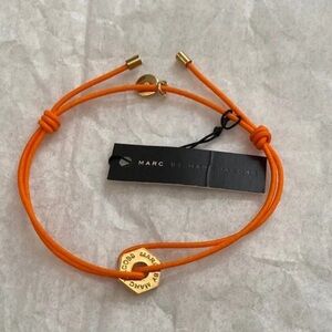 Marc Marc Jacobs Flouro Orange Cord Adj Friendship Bracelet